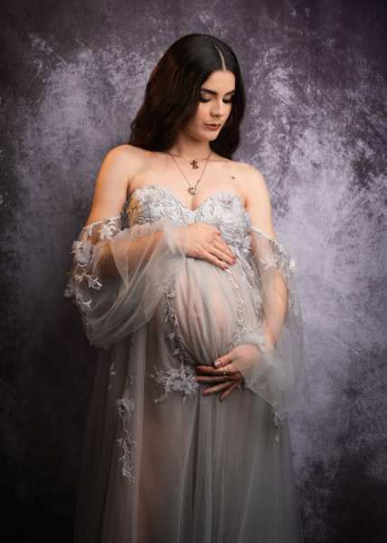 Graceful Maternity Portrait with Soft Expression